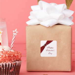 Pegatina El día de San Valentín rojo de Ruby