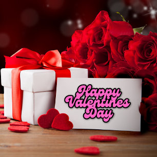 Pegatina El día de San Valentín rosa Fuente EX GRAN hoja de