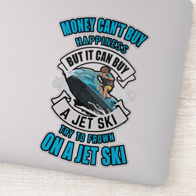 Pegatina El dinero no puede comprar la felicidad, pero pued (Detalle)