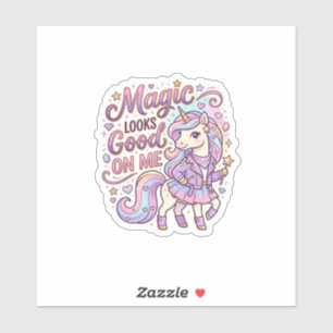 Pegatina El diseño gráfico de Magia de Unicornio Me Queda B