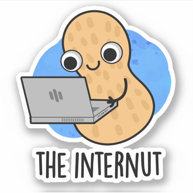 Pegatina El divertido juego de maní de internet de Internut (Anverso)