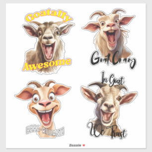 Pegatina El divertido paquete de cabras para reír