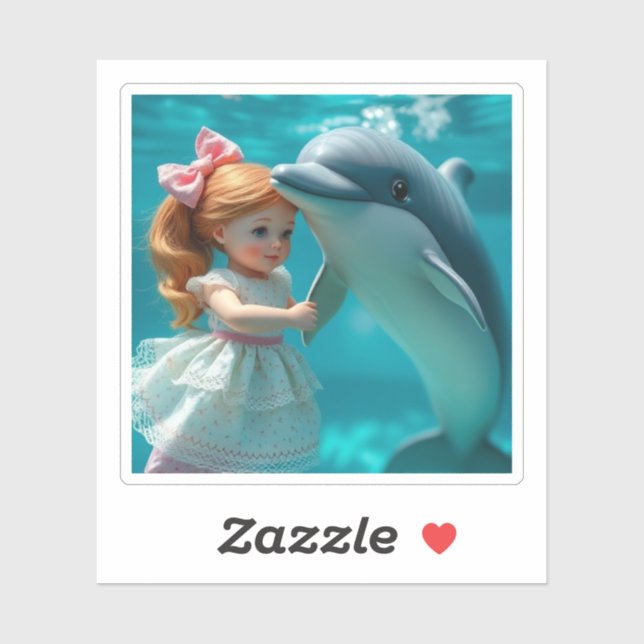 Pegatina El "DOLLphin" (Hoja)