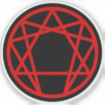 El enneagrama (rojo sobre negro)