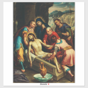 Pegatina El entierro de Cristo Juan Rodríguez Juarez