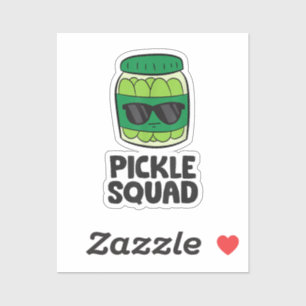 Pegatina El equipo de Pickle Lover se escuadra divertida