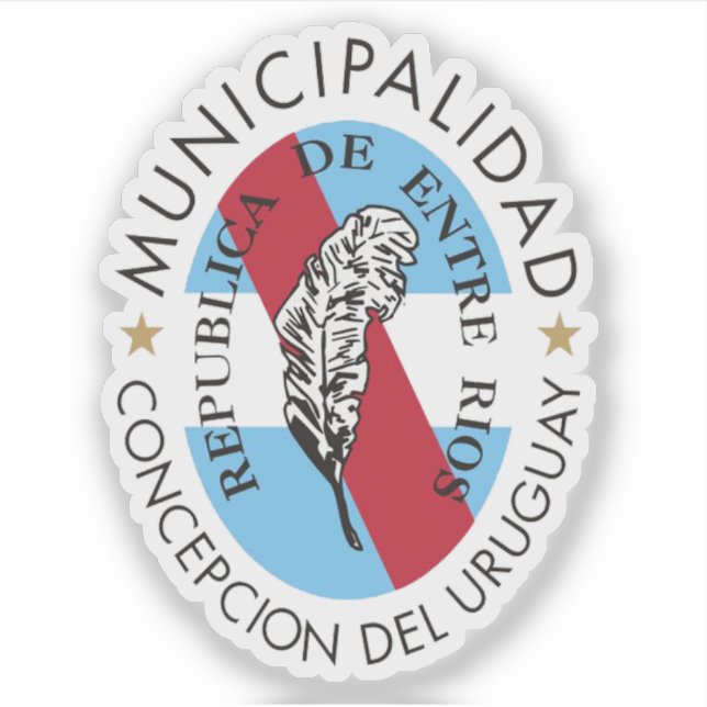 Pegatina El escudo de armas Concepción del Uruguay, Argenti (Anverso)