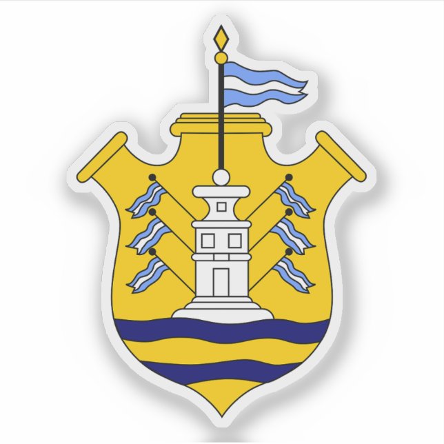 Pegatina El escudo de armas de Córdoba, Argentina (Anverso)