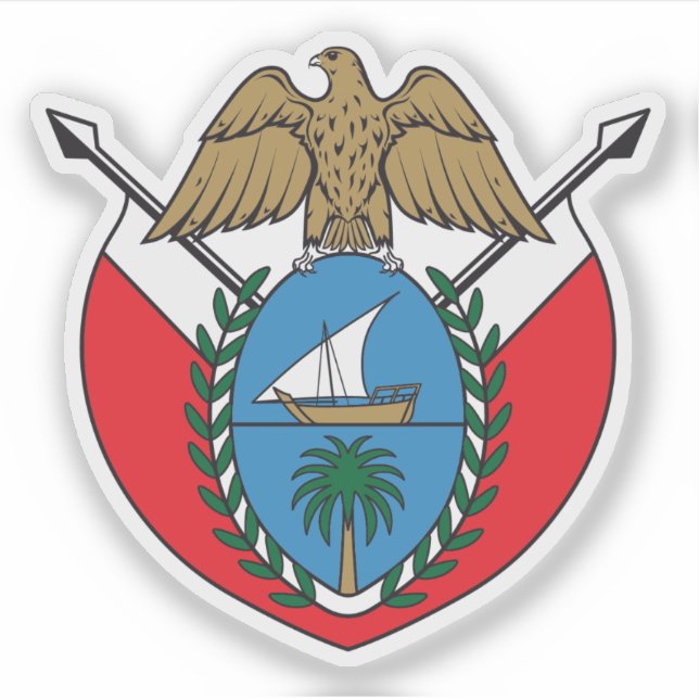 Pegatina El escudo de armas de Dubai (Anverso)