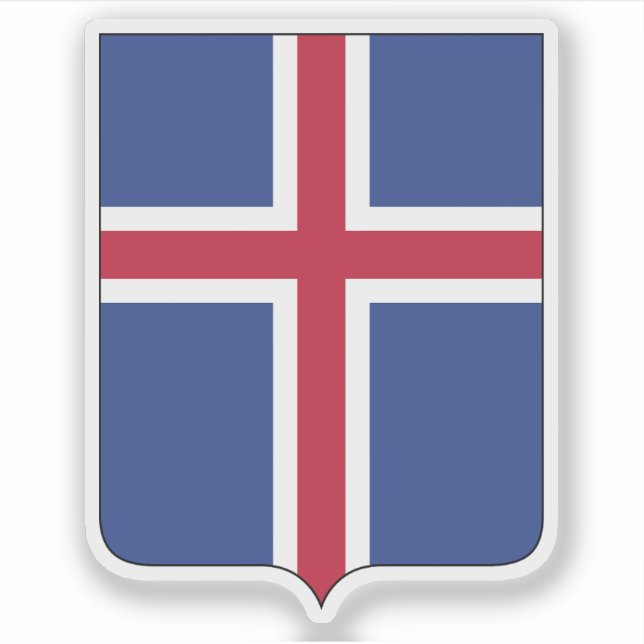 Pegatina El escudo de armas de Islandia (sólo escudo) (Anverso)