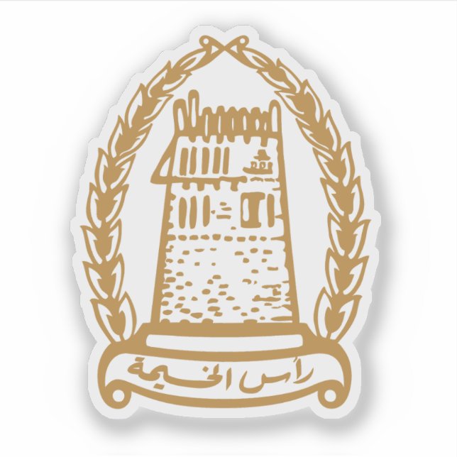 Pegatina El escudo de armas de Ras al-Khaimah (Anverso)