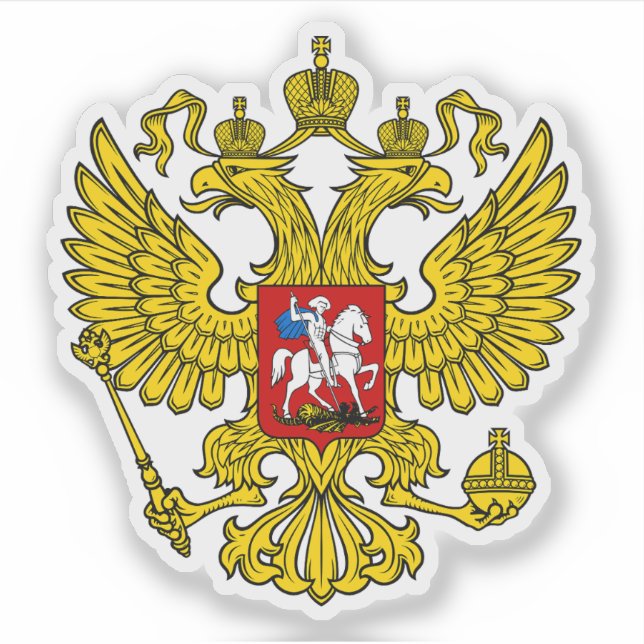 Pegatina El escudo de armas de Rusia (Anverso)