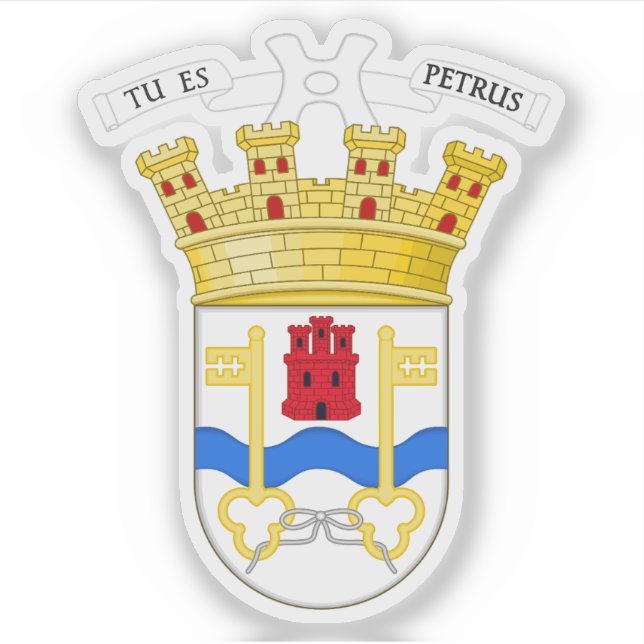Pegatina El escudo de armas de San Pedro, Argentina (Anverso)