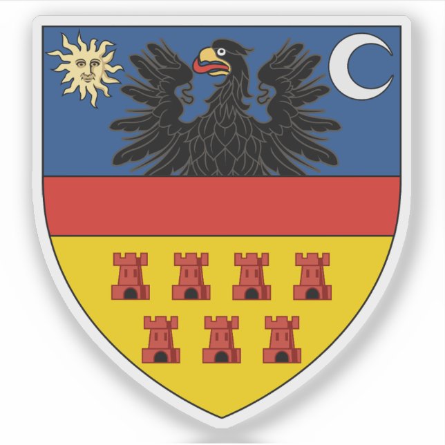 Pegatina El escudo de armas de Transilvania (Anverso)