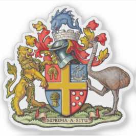 Pegatina El escudo de armas de Wellington, Nueva Zelandia