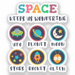 Pegatina El espacio nos hace preguntarnos