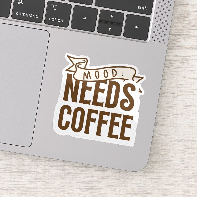 Pegatina El estado de ánimo necesita café (Detalle)