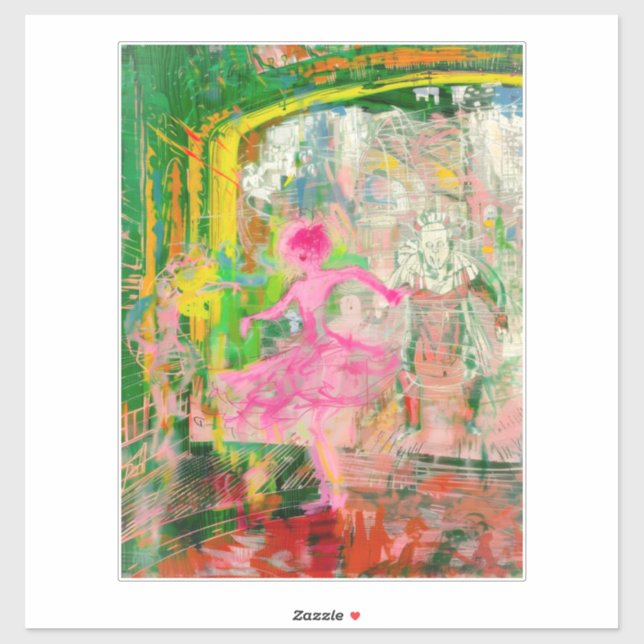 Pegatina El estalker - Neon Ballet Chaos (Hoja)