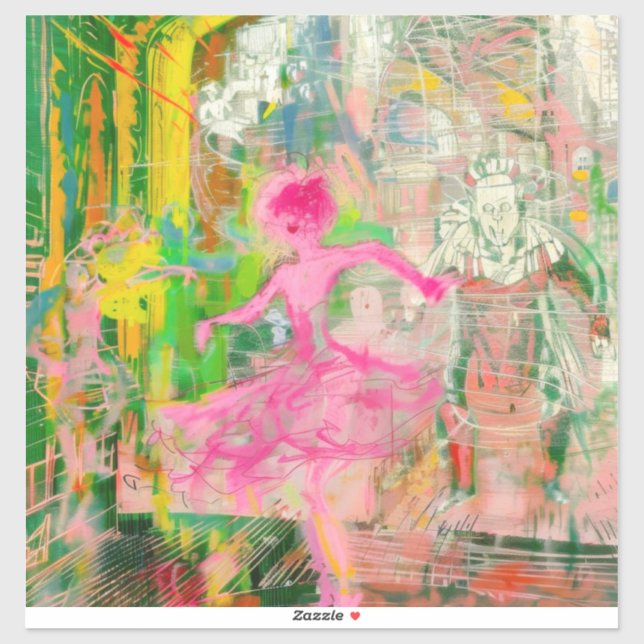 Pegatina El estalker - Neon Ballet Chaos (Hoja)