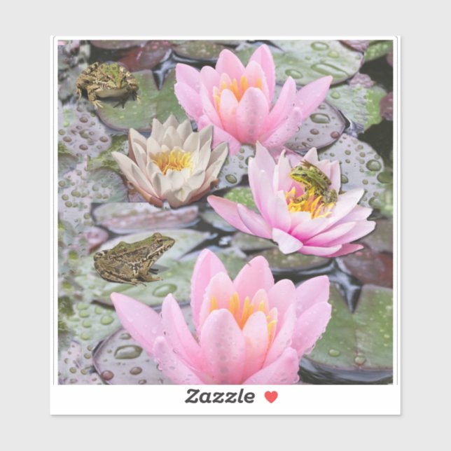 Pegatina El estanque acuático (Hoja)