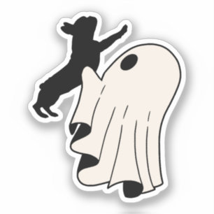 Pegatina El fantasma del Bulldog francés