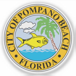 Pegatina El foco de la playa de Pompano, Florida