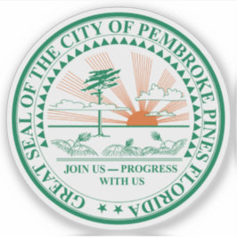 Pegatina El foco de las pinas de Pembroke, Florida