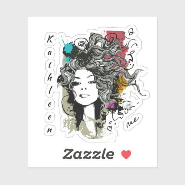 Pegatina El fuerte poder de la mujer (Hoja)