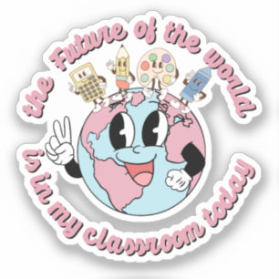 Pegatina El futuro del mundo está en mi clase