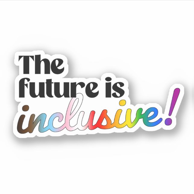 Pegatina El futuro es inclusivo (Anverso)