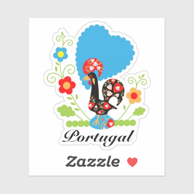 Pegatina El gallo portugués (Hoja)