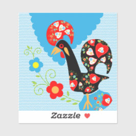 Pegatina El gallo portugués de Barcelos