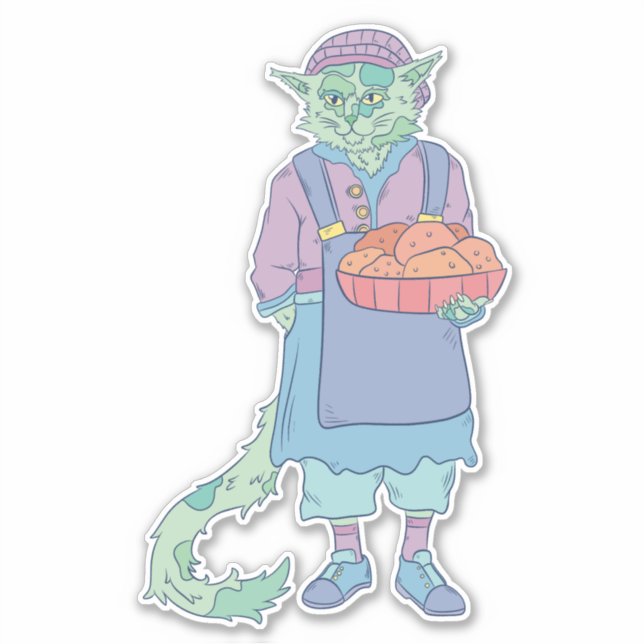 Pegatina El gato ladrón (Anverso)