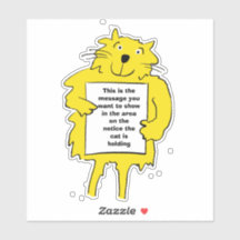 El gato sostiene a un Poster