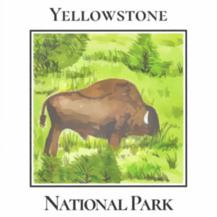 Pegatina El gigante gentil de Yellowstone