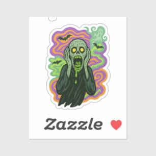 Pegatina El Grito - Personalizado Zombie