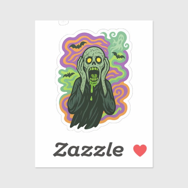 Pegatina El Grito - Personalizado Zombie (Hoja)