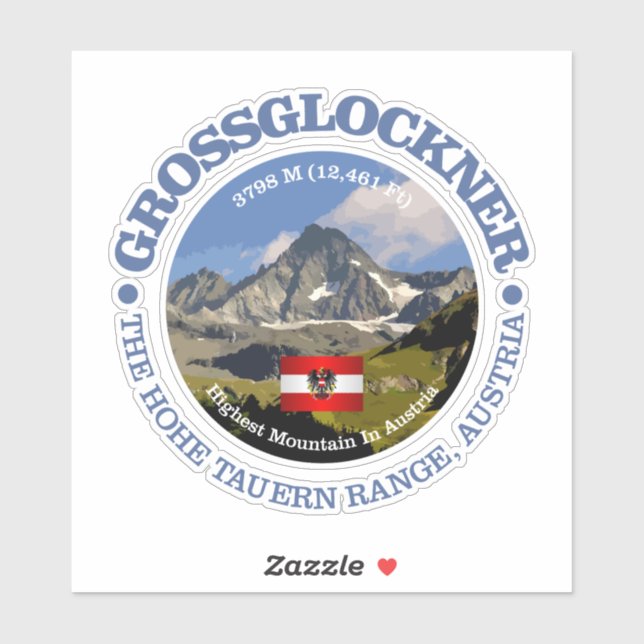 Pegatina El Grossglockner (Hoja)