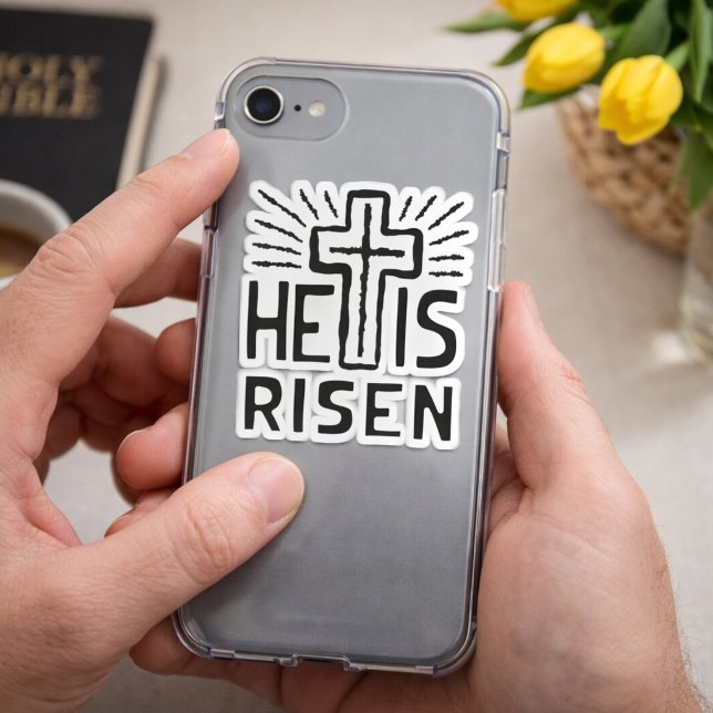 Pegatina Él ha Resucitado Cruz de Pascua (Subido por el creador)