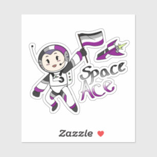 Pegatina El hielo en el espacio (orgullo asexual)