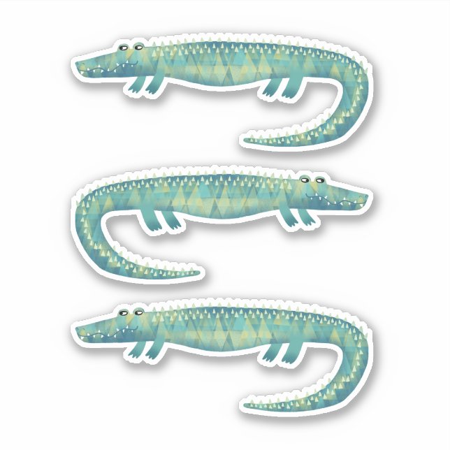 Pegatina El lagarto o la fauna de los cocodrilos (Anverso)