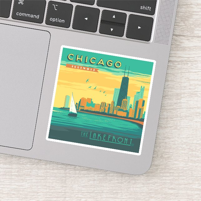Pegatina El Lago | Chicago, Illinois (Detalle)