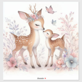 Pegatina El libro de cuentos Woodland Babies Deer Love