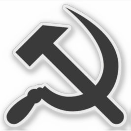 Pegatina El Martillo Y La Aguja (negro)