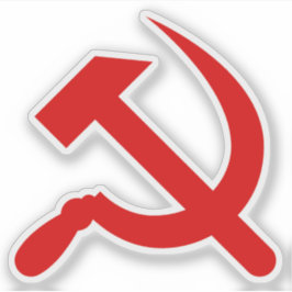 Pegatina El martillo y la níquel (rojo)