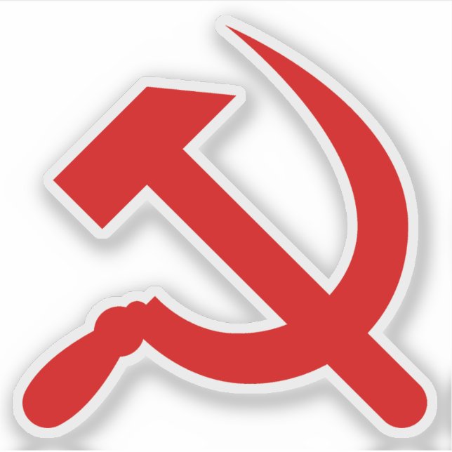 Pegatina El martillo y la níquel (rojo) (Anverso)