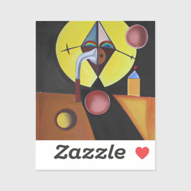 Pegatina El Médico de la peste - Pintura de petróleo (Hoja)