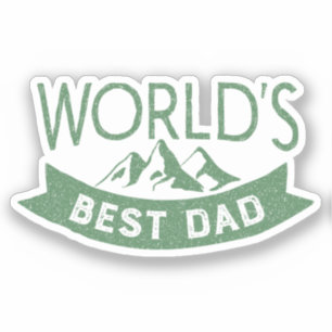 Pegatina El mejor día del padre ventilado del mundo clásico