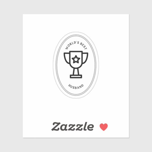 Pegatina El mejor esposo del mundo (Hoja)