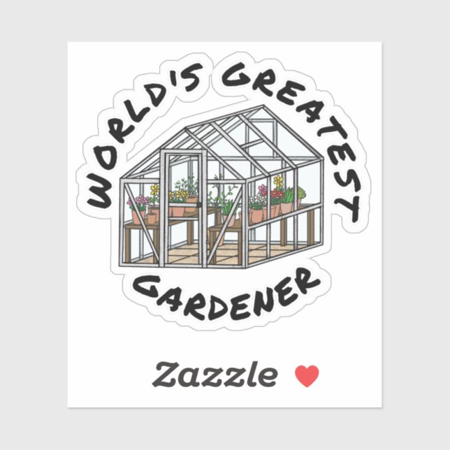 Pegatina El mejor jardinero del mundo, el más divertido (Hoja)